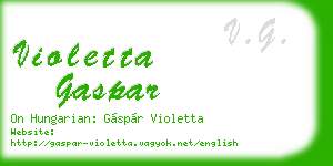 violetta gaspar business card